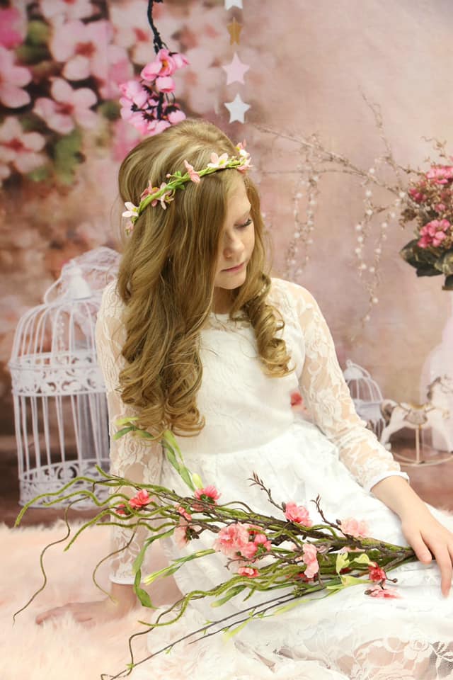 Kate floral antique pink for cake smash backdrop designed by Studio Gumot -UK