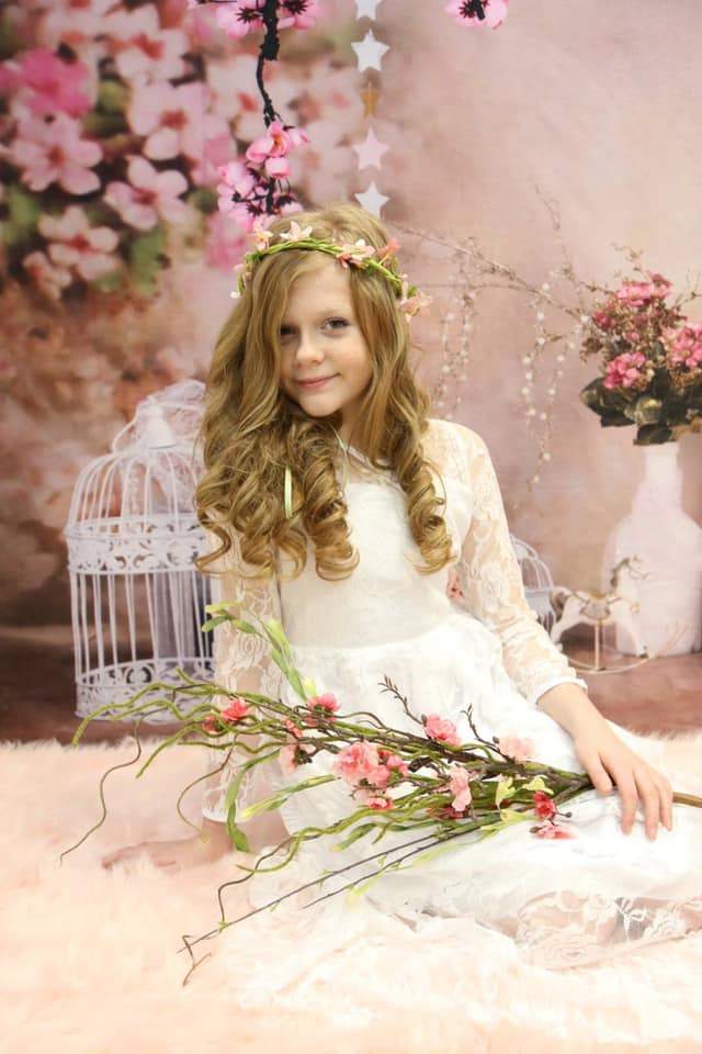 Kate floral antique pink for cake smash backdrop designed by Studio Gumot -UK