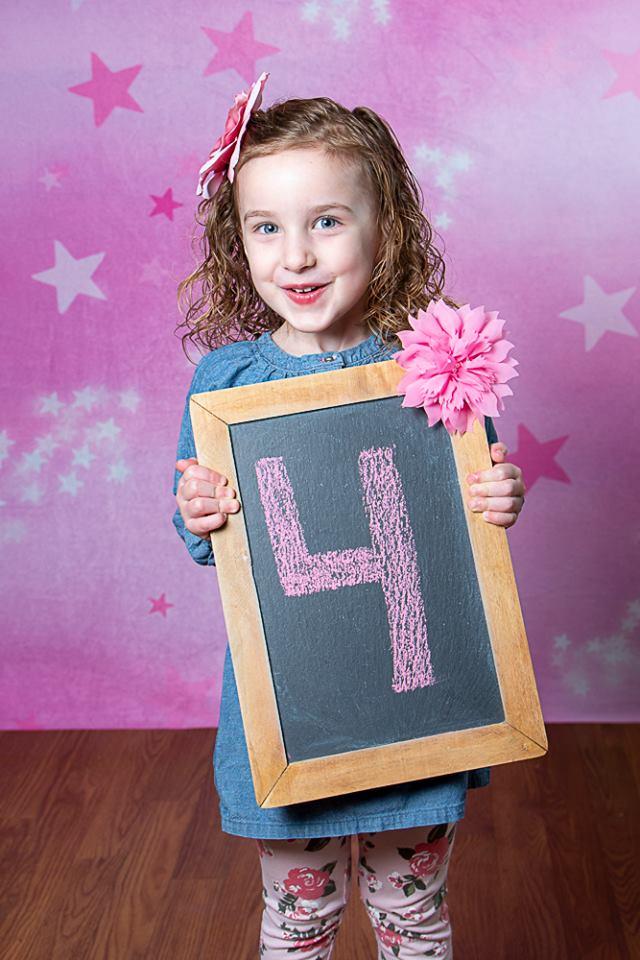 Kate Soft Skies Pink Stars Backdrop for Photography Designed by Mini MakeBelieve -UK