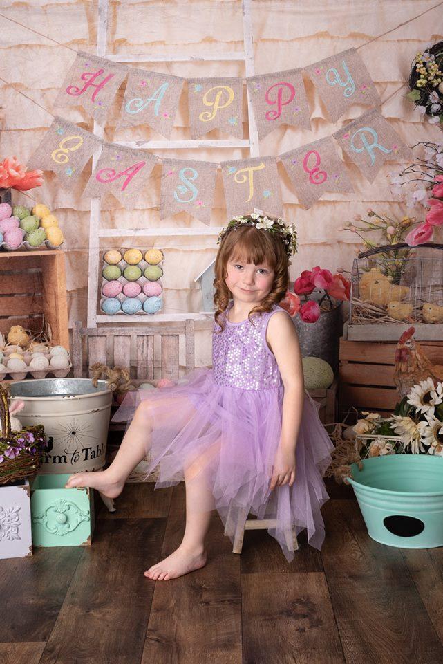Kate Colorful Eggs Happy Easter Backdrop Studios -UK