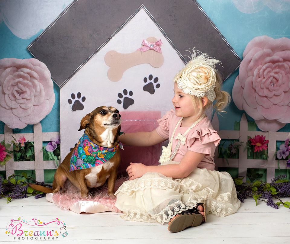 Kate Pet Park Railing Spring Children Backdrop for Photography Designed by Erin Larkins -UK