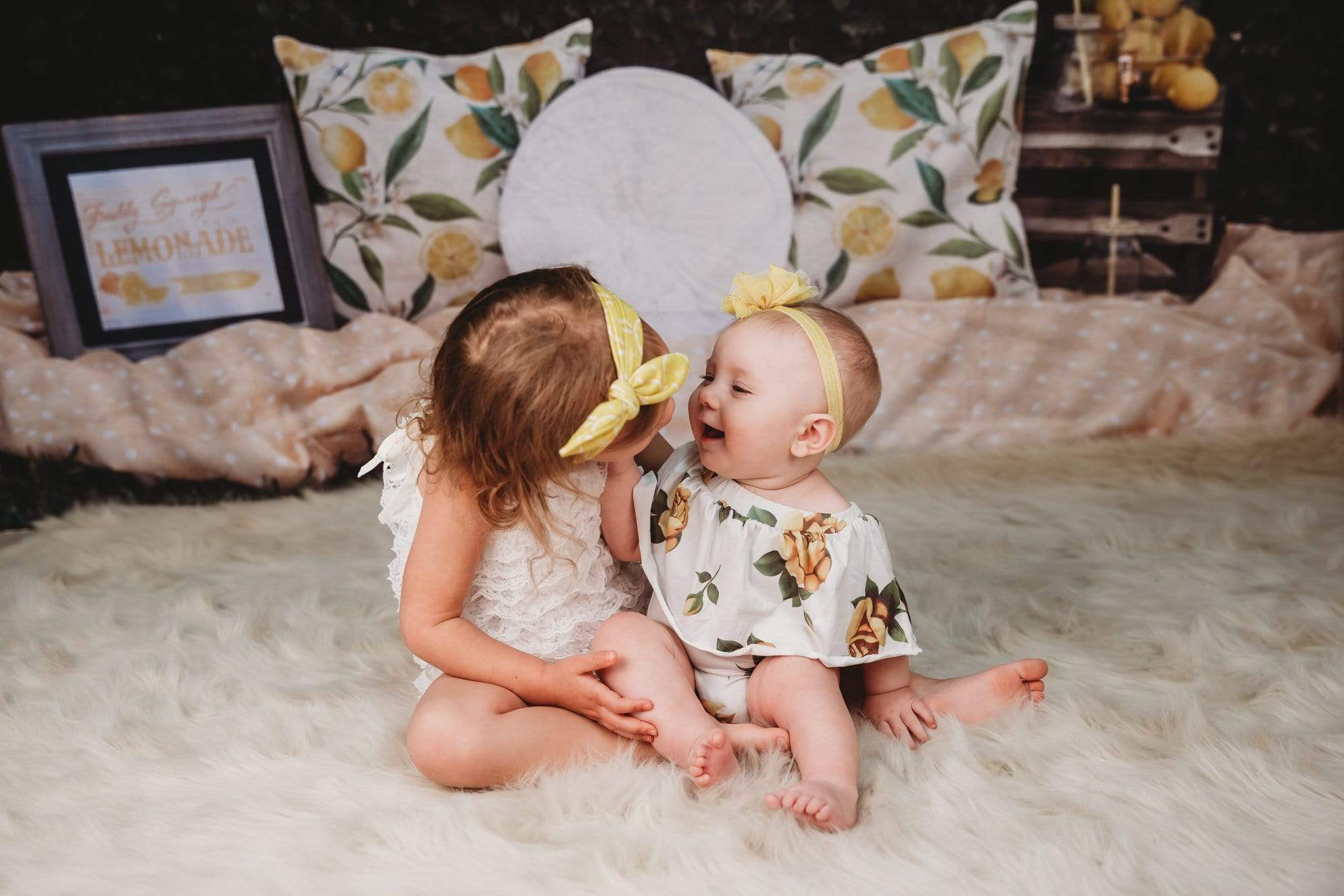 Kate Holiday Picnic Pillows Spring Backdrop for Photography Designed by Tyna Renner -UK