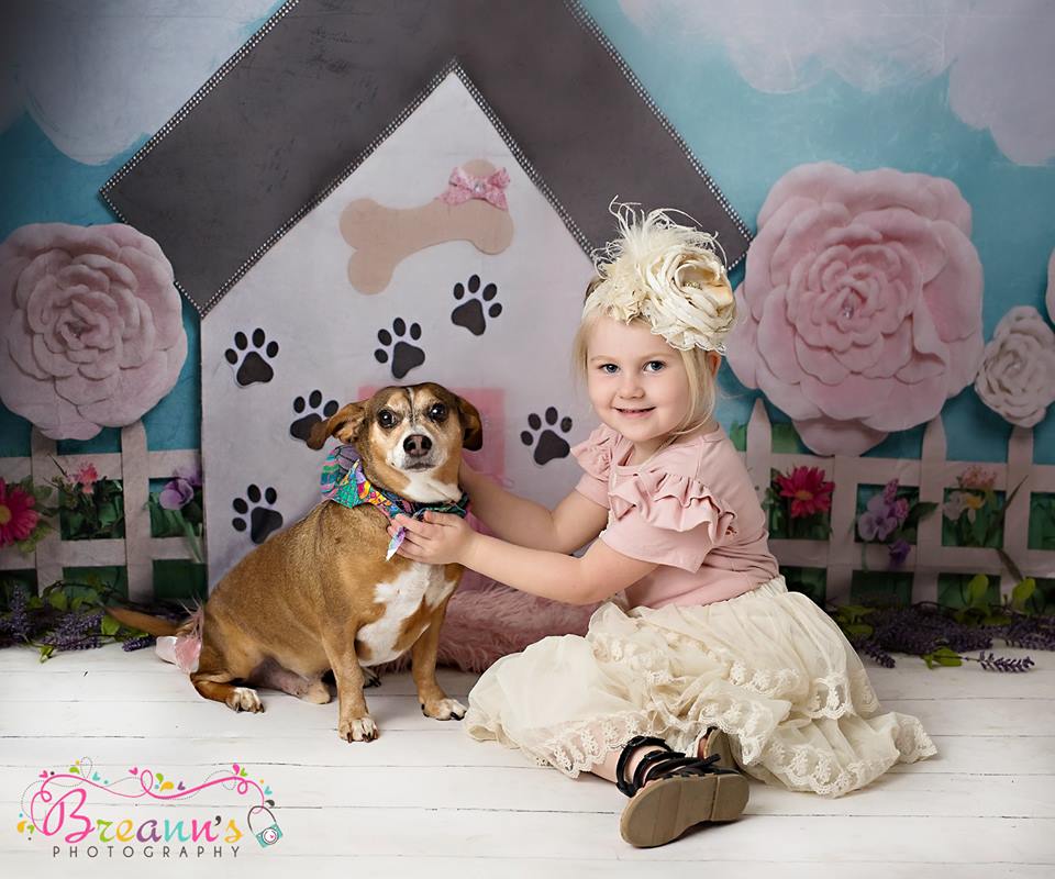 Kate Pet Park Railing Spring Children Backdrop for Photography Designed by Erin Larkins -UK
