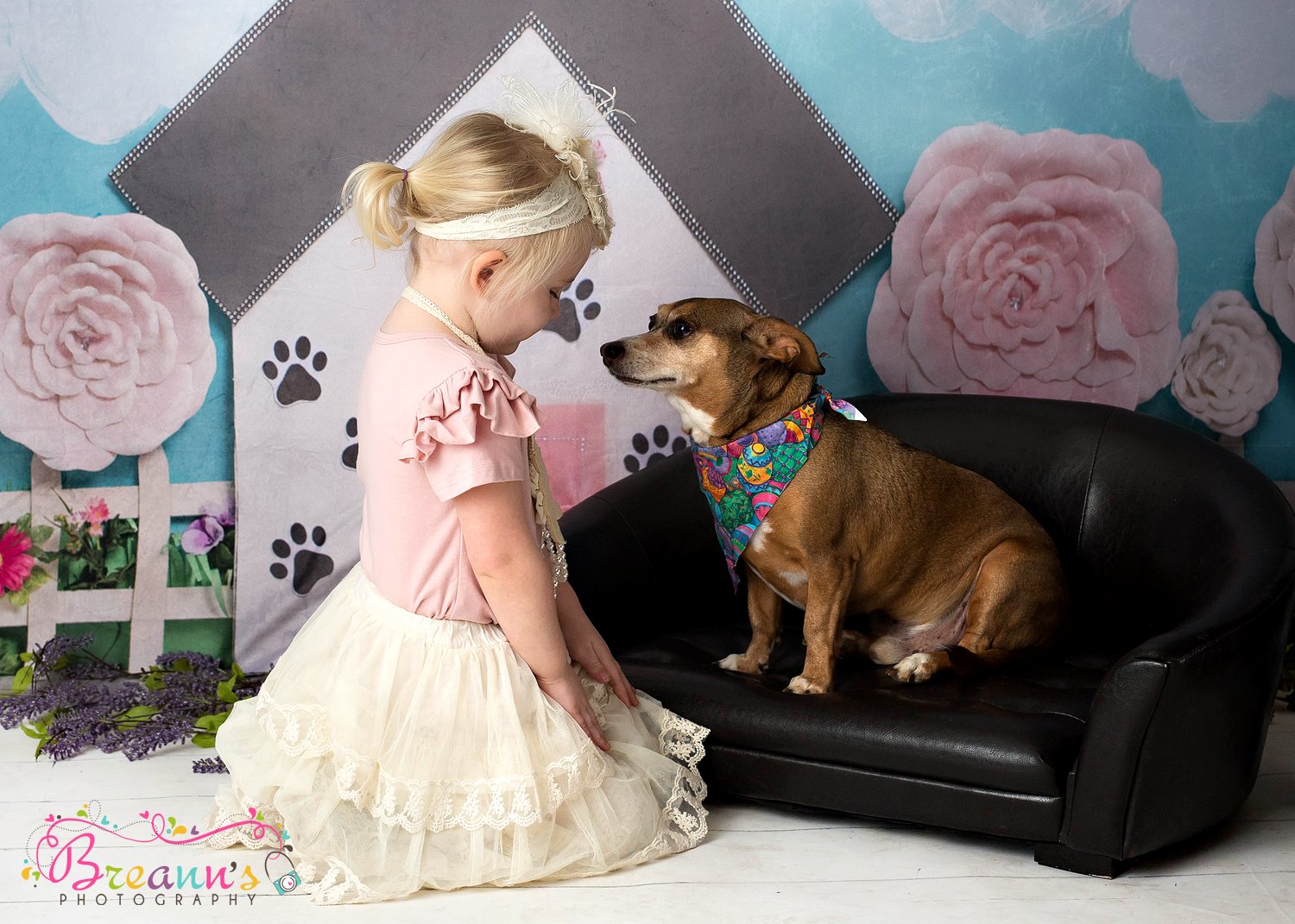 Kate Pet Park Railing Spring Children Backdrop for Photography Designed by Erin Larkins -UK