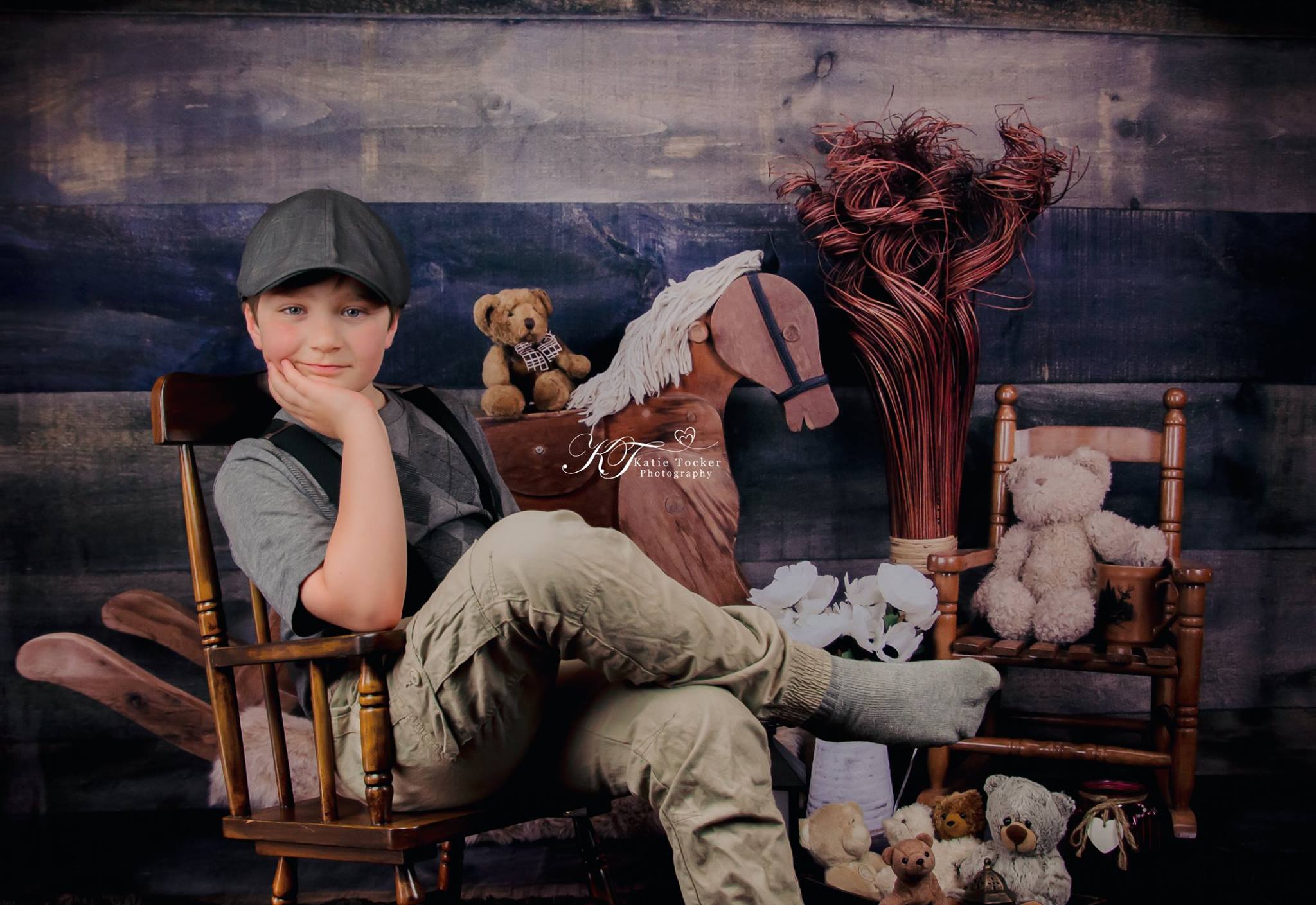 Kate Trojan and Teddy Bear Children Backdrop for Photography Designed by Amanda Moffatt -UK