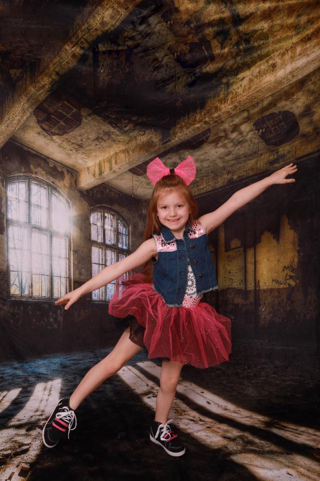 Kate Dark Brick Indoor Background building Windows Wedding Backdrop -UK