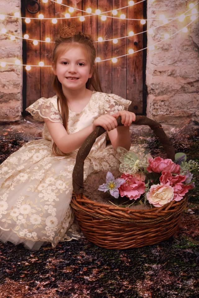 Kate Vintage Wall and Door with Lights Children Backdrop for Children Designed by JFCC -UK