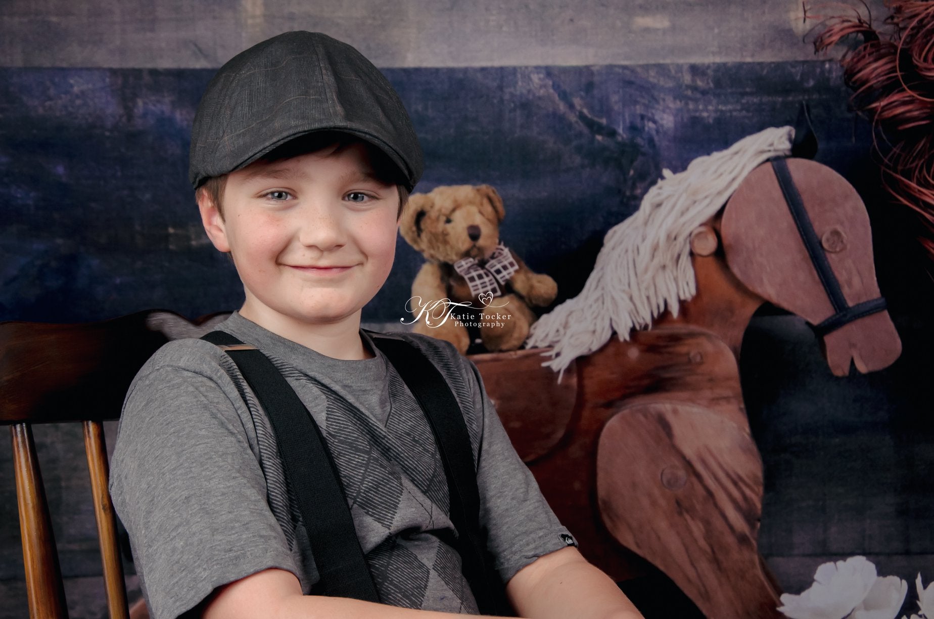 Kate Trojan and Teddy Bear Children Backdrop for Photography Designed by Amanda Moffatt -UK