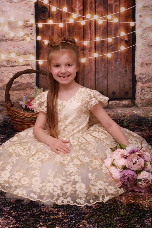 Kate Vintage Wall and Door with Lights Children Backdrop for Children Designed by JFCC -UK