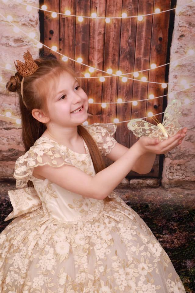 Kate Vintage Wall and Door with Lights Children Backdrop for Children Designed by JFCC -UK