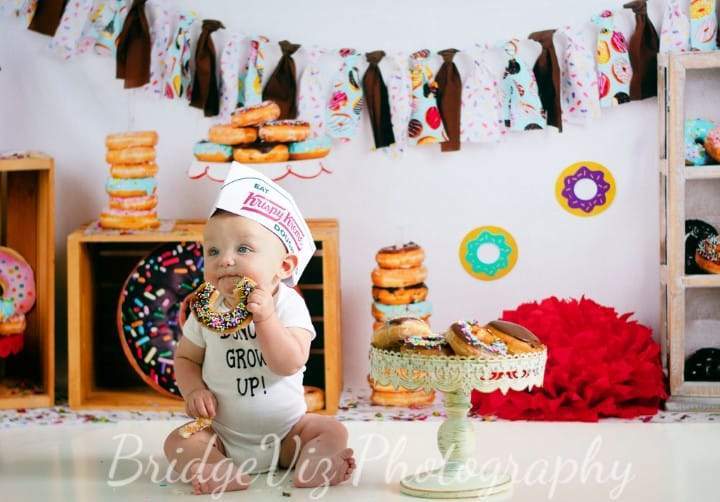Kate Chocolate Donut Banners Children Backdrop -UK