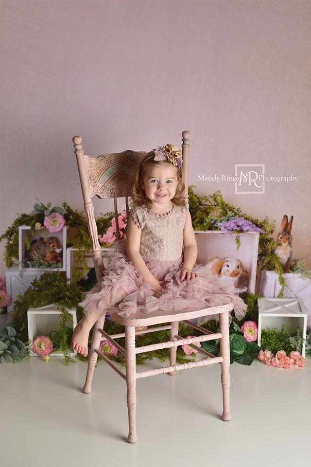 Kate Spring Rabbits Flowers Easter Backdrop Designed by Mandy Ringe Photography -UK