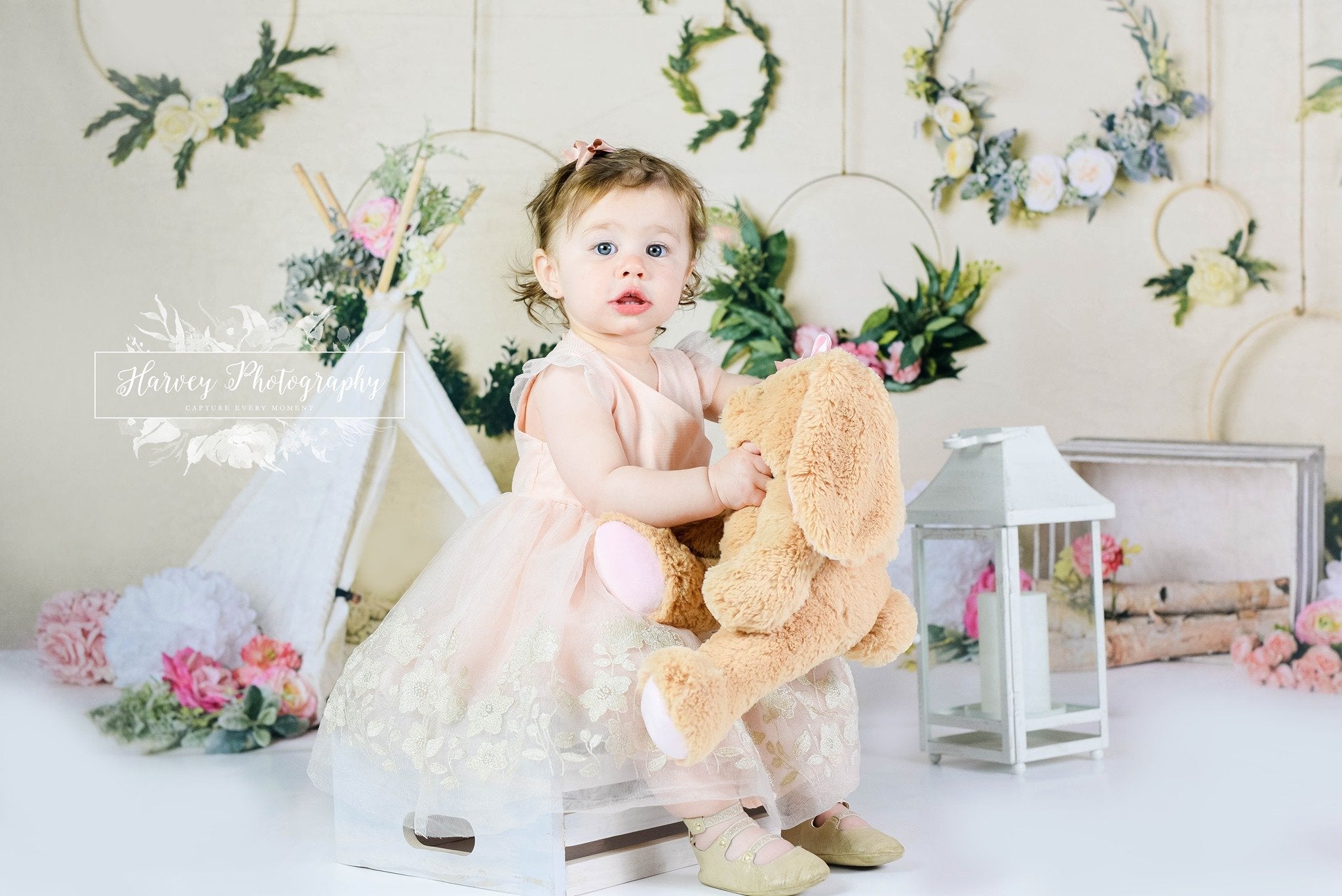 Kate Spring Flowers Camping Children Backdrop Designed by Mandy Ringe Photography