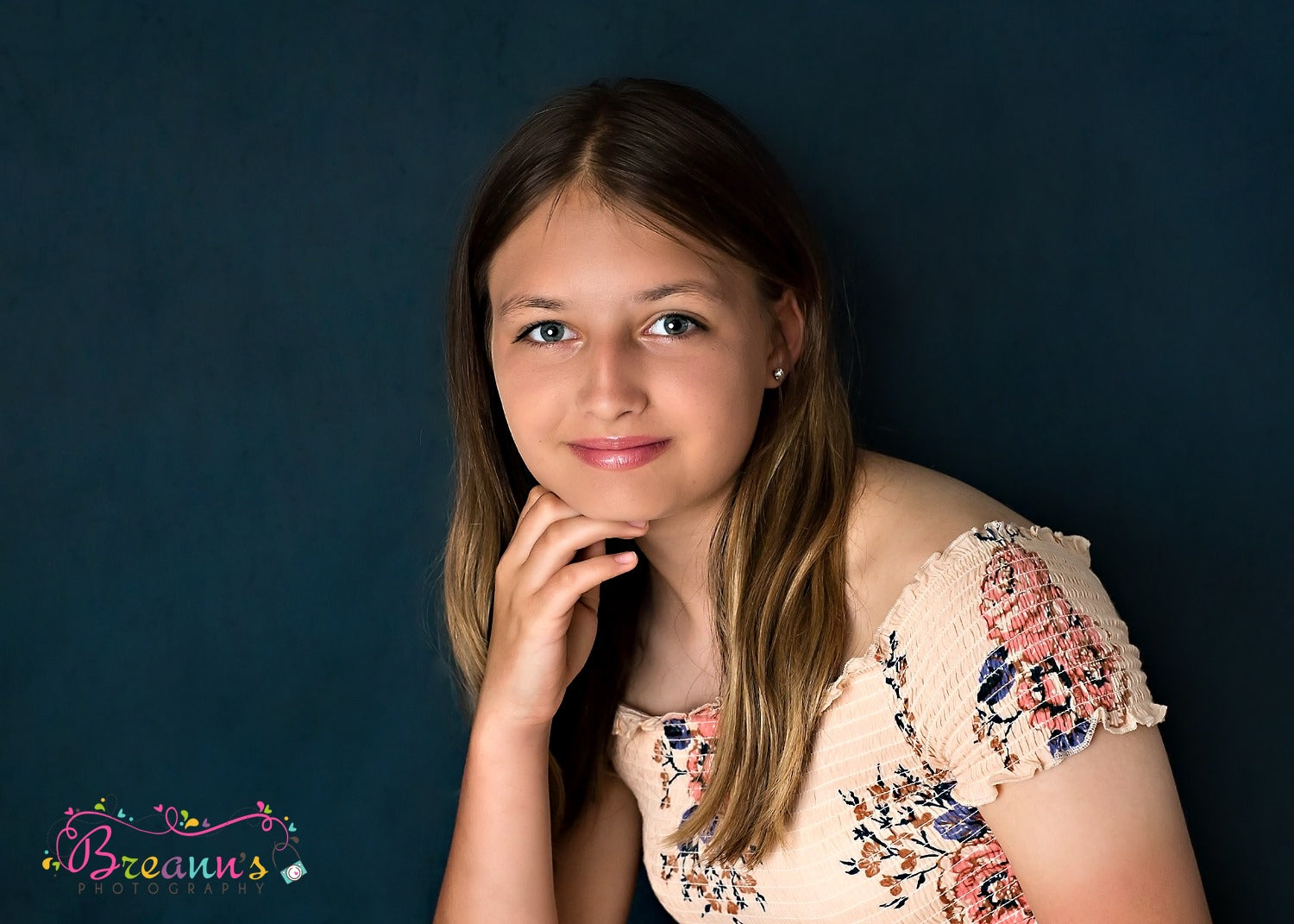 Kate Dark Cold Blue-Black Abstract Backdrop for Portrait Photography -UK