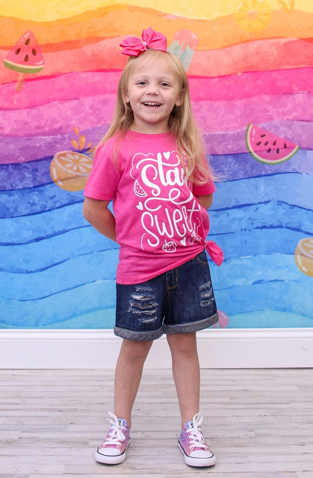 Kate Watercolor Stripes Summer Backdrop for Photography designed by Jerry_Sina -UK