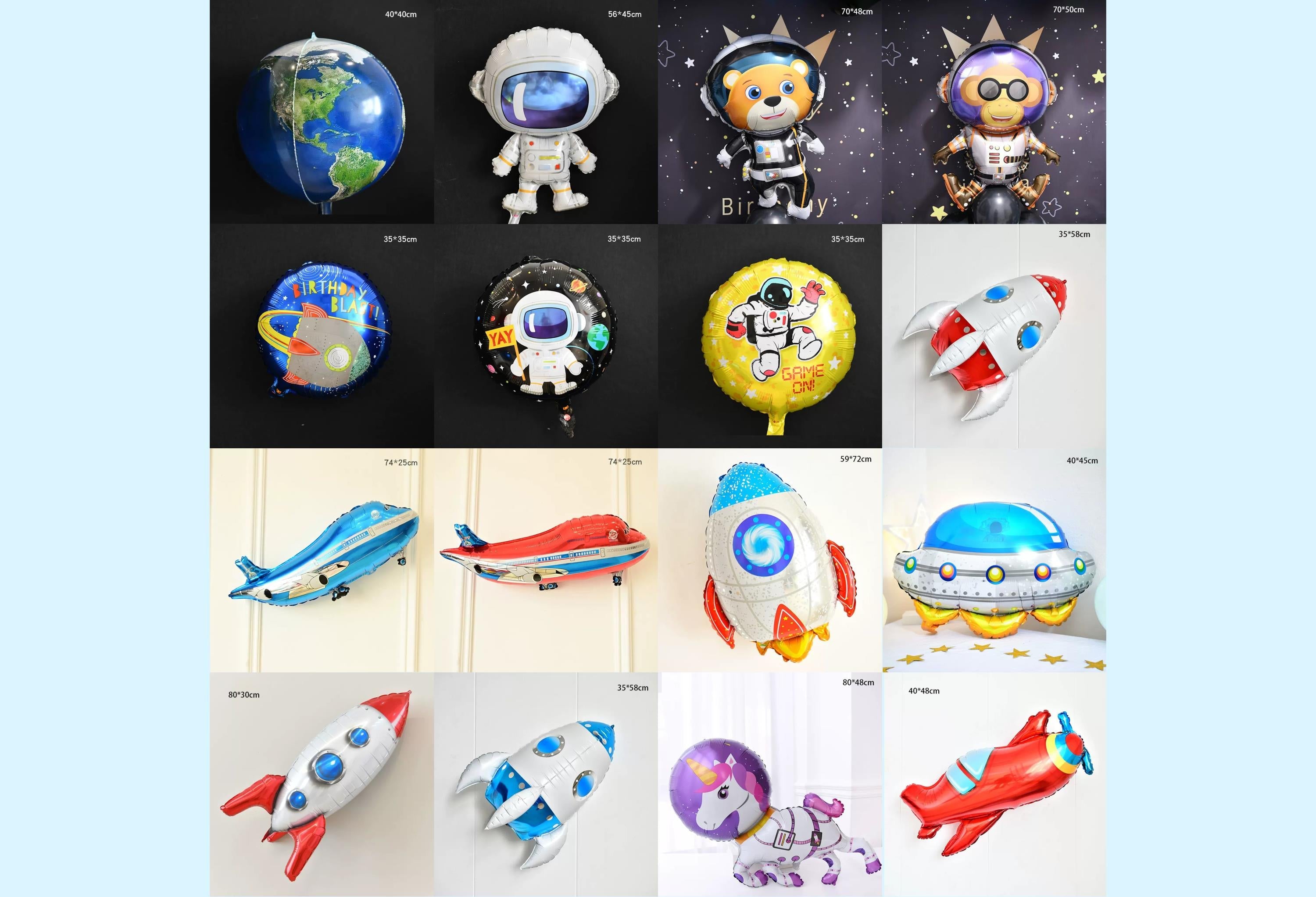 Kate Astronaut Universe Inflatable Props Set 16pcs -UK