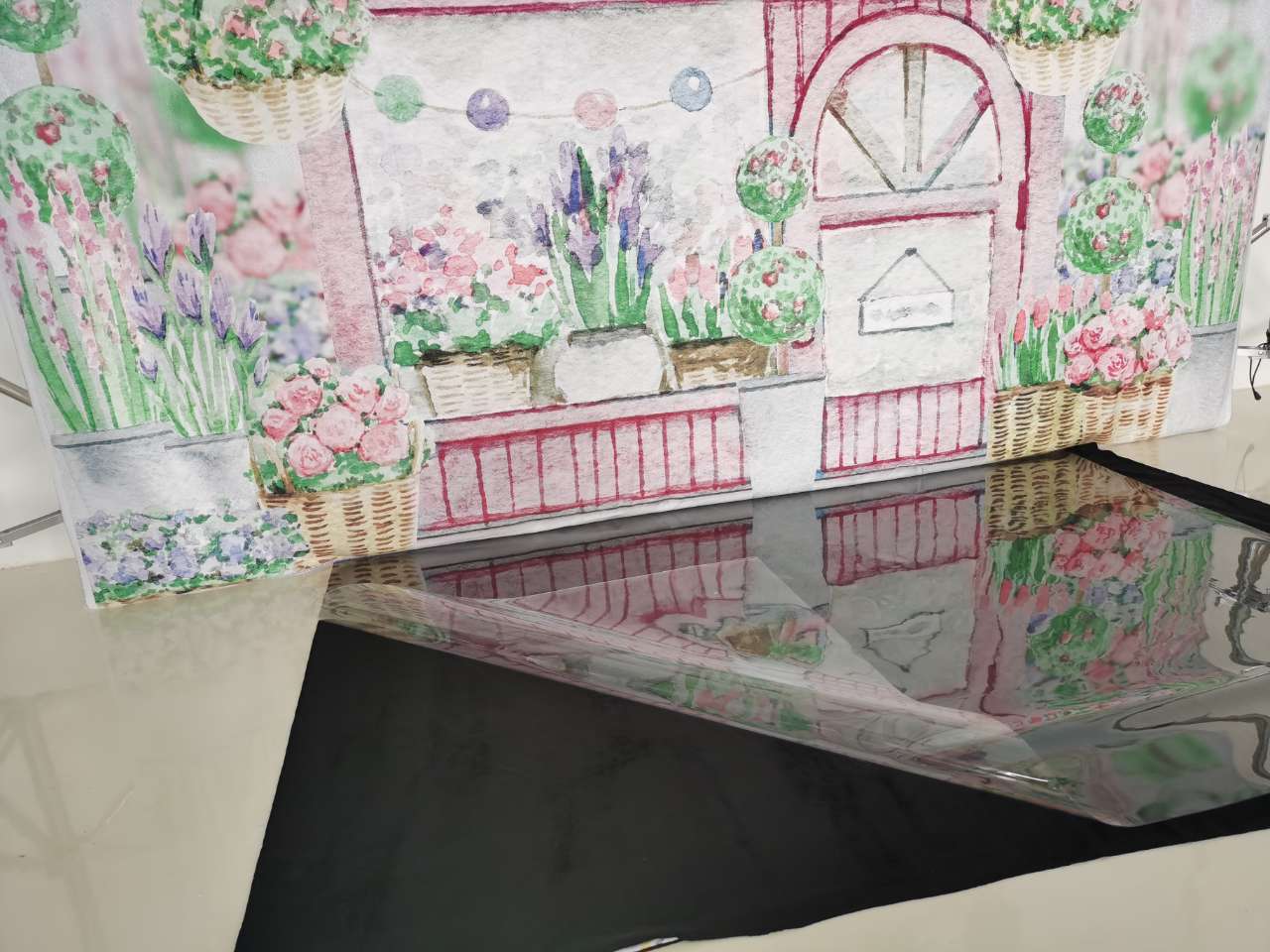 Kate Transparent PVC Reflection floor mat for Cake Smash