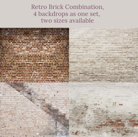 Kate Distressed Brick Combination Backdrops for Photography -UK