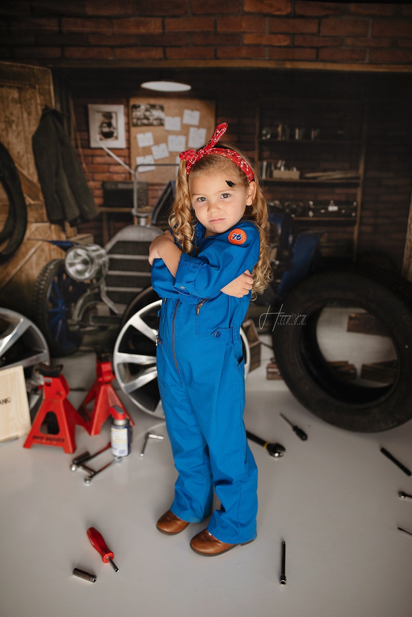 Kate Father's Day Garage Car Workshop Backdrop for Boy Photography -UK