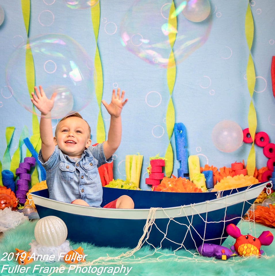 Kate Colorful Underwater Children Summer Backdrop Designed by Erin Larkins -UK