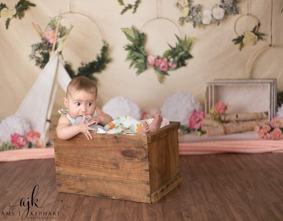 Kate Spring Flowers Camping Children Backdrop Designed by Mandy Ringe Photography