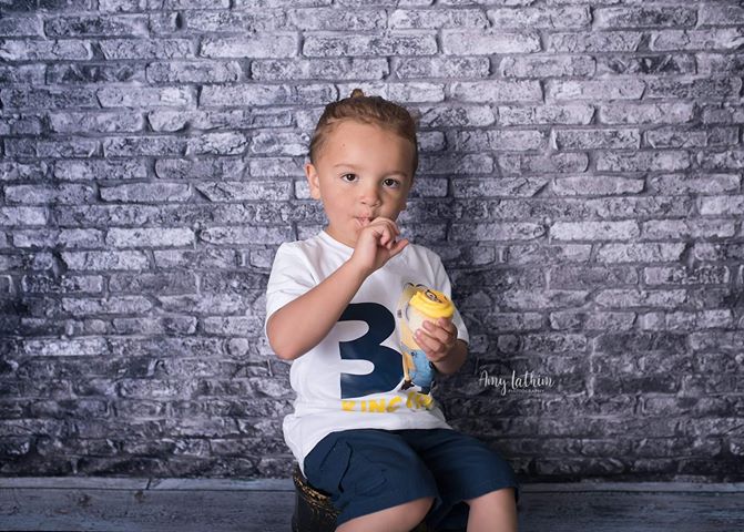 Kate Retro Dark Gradient Brick Backdrop designed by Arica Kirby -UK