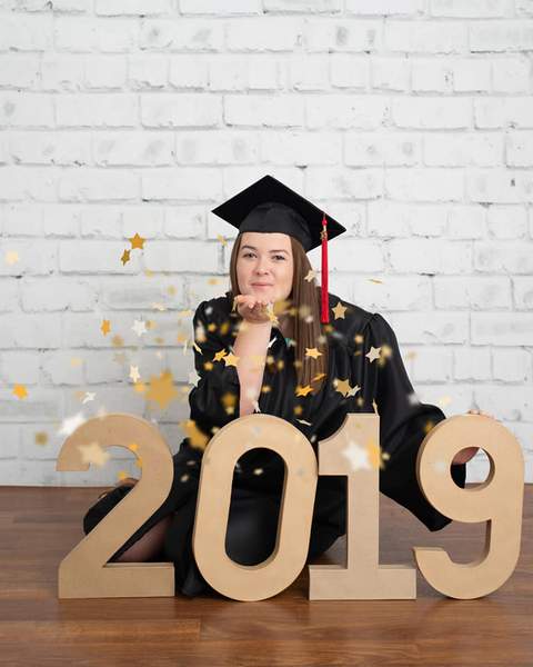 Kate Gray White Brick Wall Graduation Backdrop Studio -UK