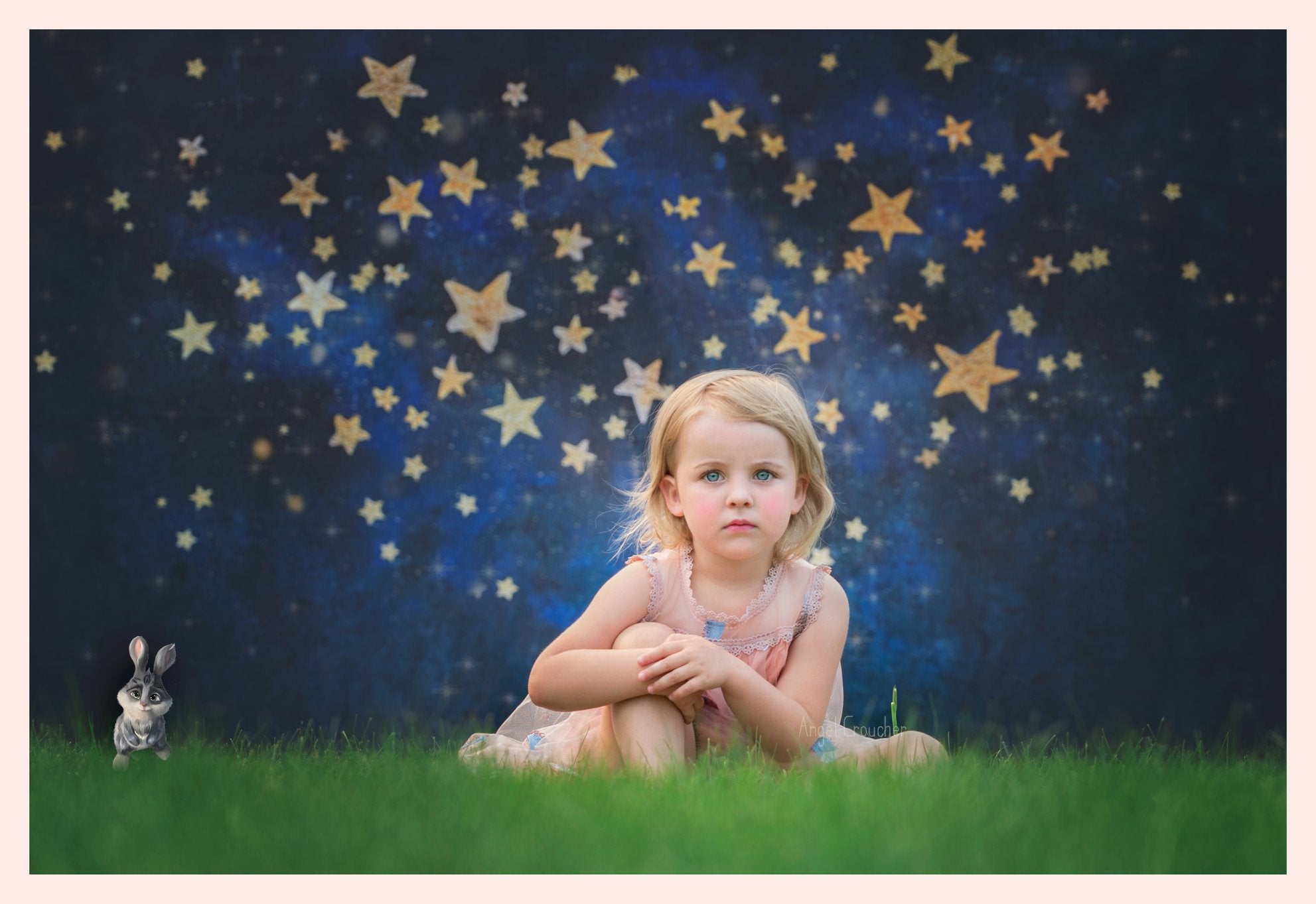 Kate Night Sky Gold Stars Backdrop Designed by Mandy Ringe Photography -UK