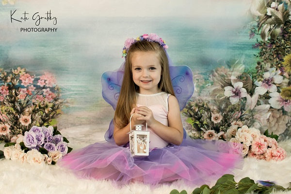 Kate Valentine's Day Vintage Flowers Bokeh Smog Backdrop Designed by JFCC -UK