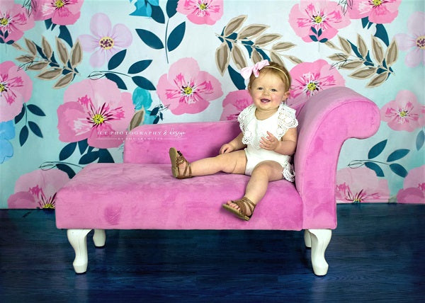 Kate Retro Spring Flowers Backdrop for Photography Designed by JFCC -UK