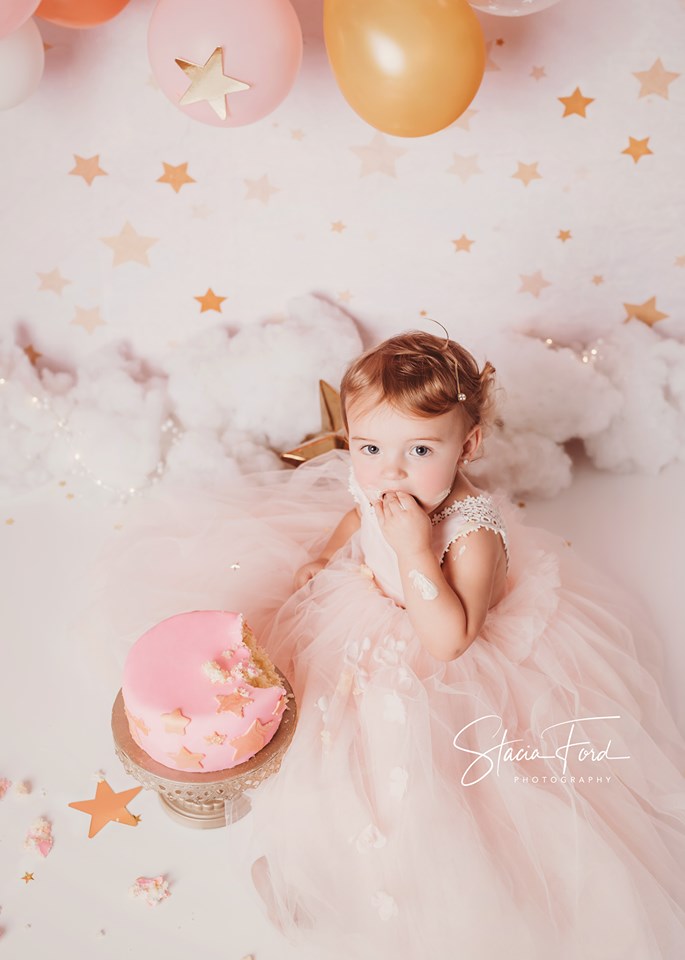 Kate Pink Dream Stars Children Backdrop Designed by JFCC -UK