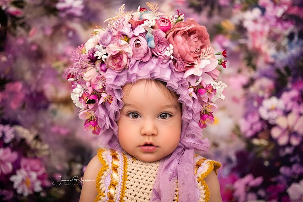 Kate Pink Flower Dark Color Backdrops for Photography -UK