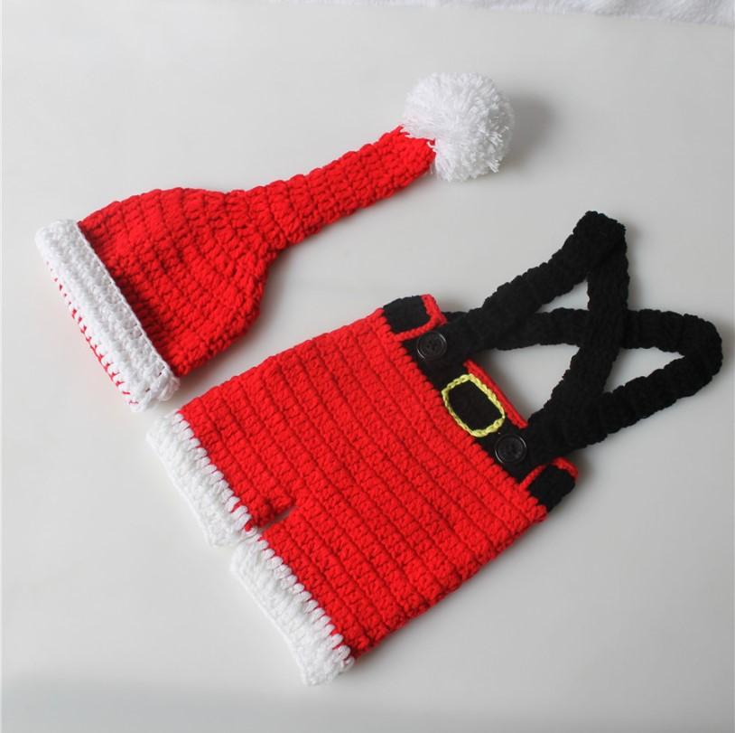 Studio Props Crochet Baby Outfit Christmas Santa Photo Props -UK