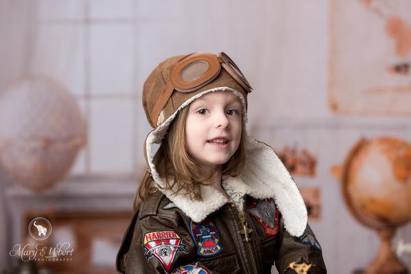 Kate Back to school Children Travel Around the World Adventurer Pilot Backdrop for photography Designed By JFCC -UK