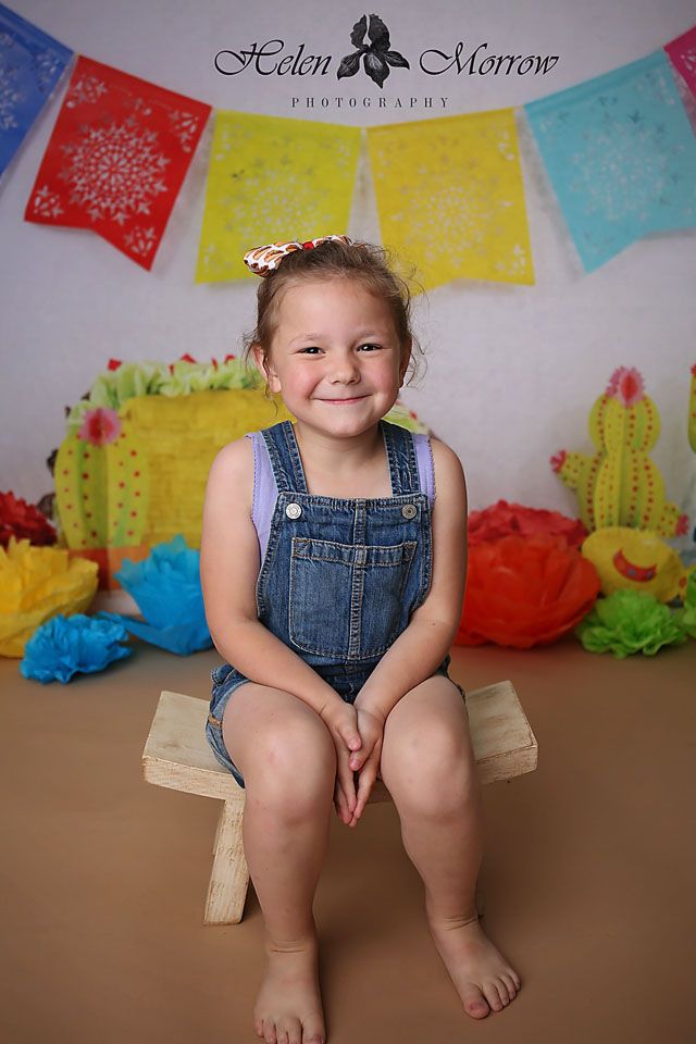 Kate Taco Theme with Colorful Flags Backdrop for Photography Designed By Leann West -UK