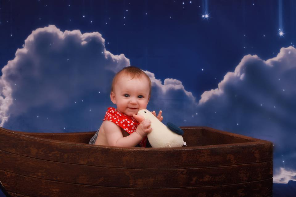 Kate Night Sky with Moon and Cloud Children Backdrop for Photography -UK
