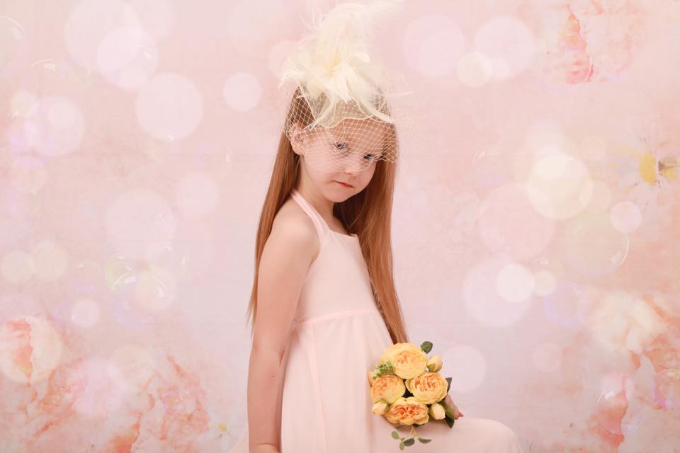 Kate Fine Art Watercolors Orange Flowers Backdrop Designed by Veronika Gant -UK