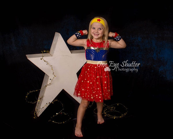 Kate Dark Cold Black-Blue Abstract Texture Backdrop for Portrait Photography -UK