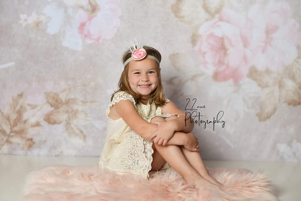 Kate Wedding Retro Old Blurring Flowers Backdrop for Photography Designed by JFCC -UK