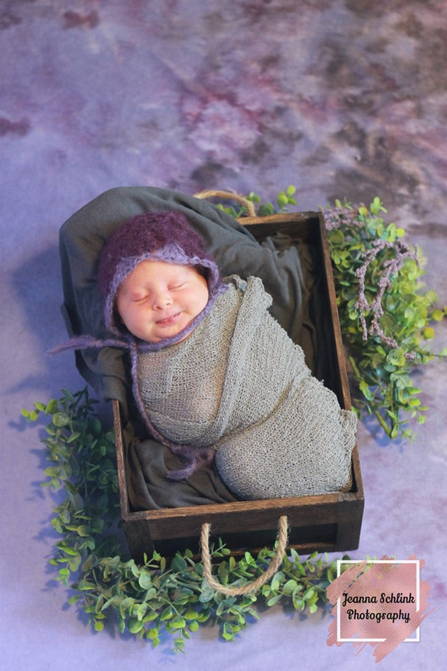 Kate Abstract Texture Cool Grey with Flowers Backdrop Designed by Jerry_Sina -UK