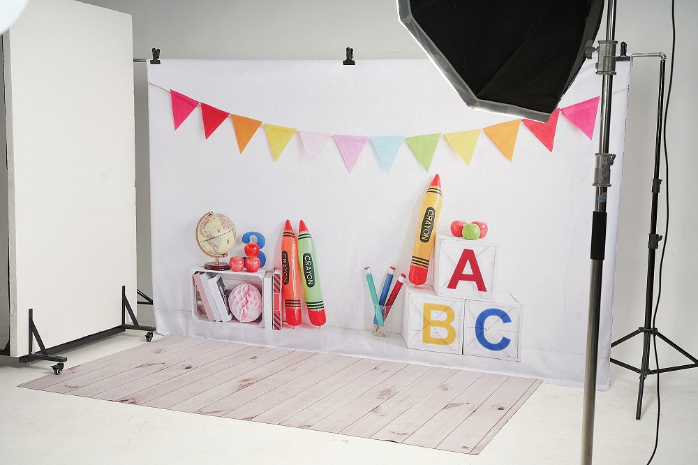 Kate Back to School Crayon Backdrop for Photography -UK