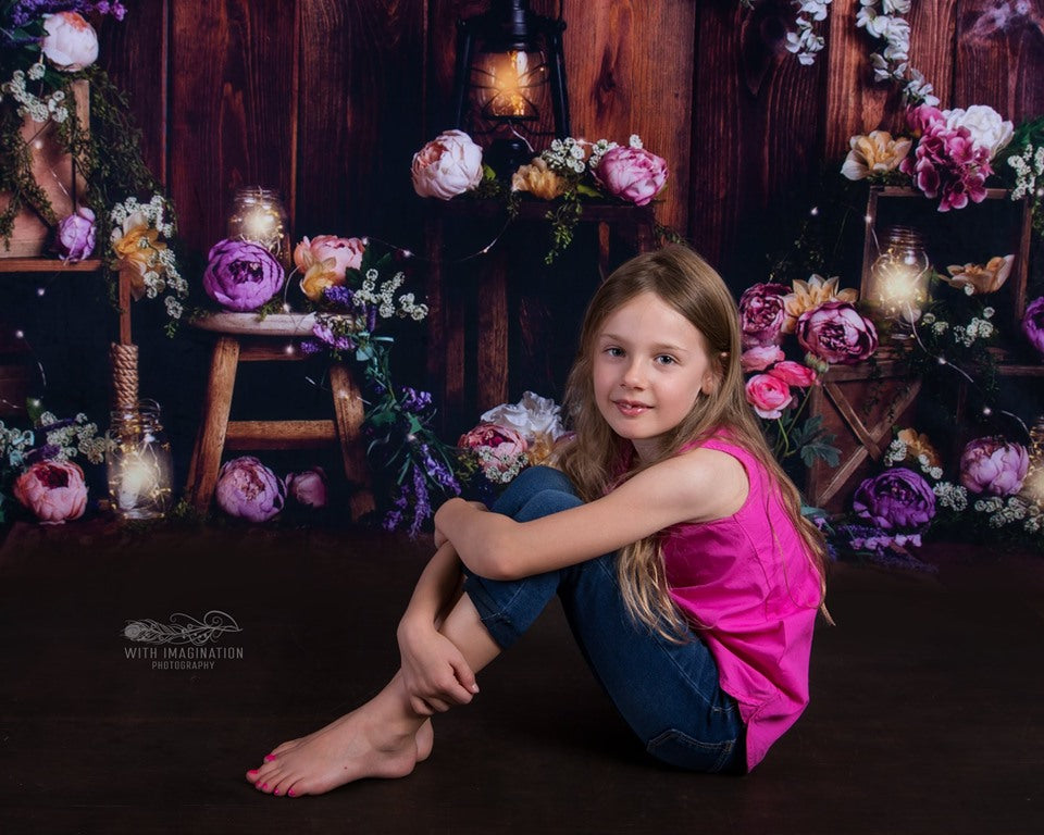 Kate Lamps and Art Flower Backdrop Designed By Megan Leigh Photography -UK