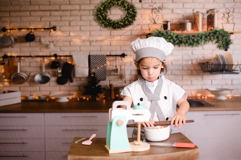 Kate White Wall Christmas Kitchen Backdrop Designed By Jerry_Sina -UK