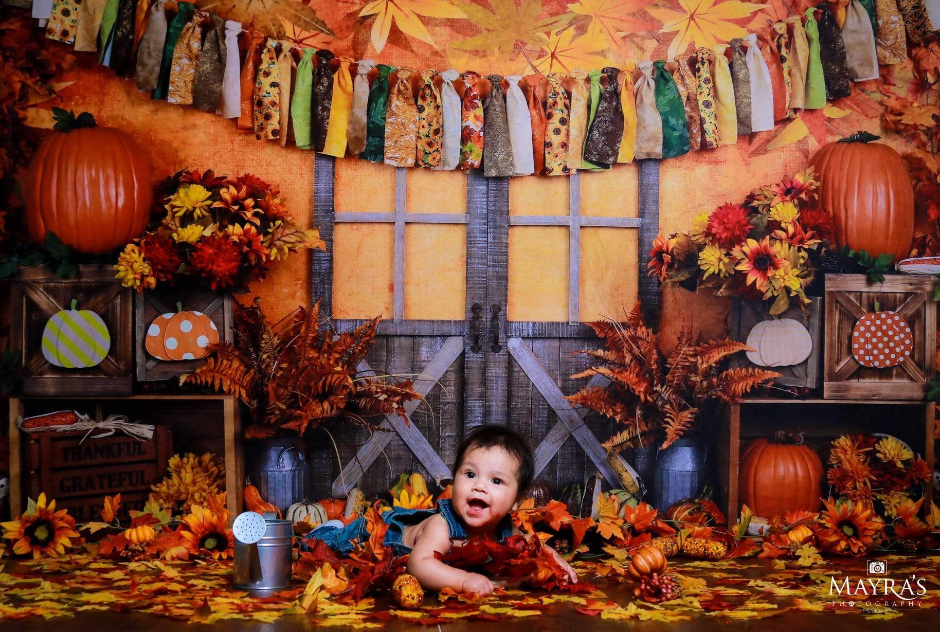 Kate Autumn Harvest Thanksgiving Backdrop -UK