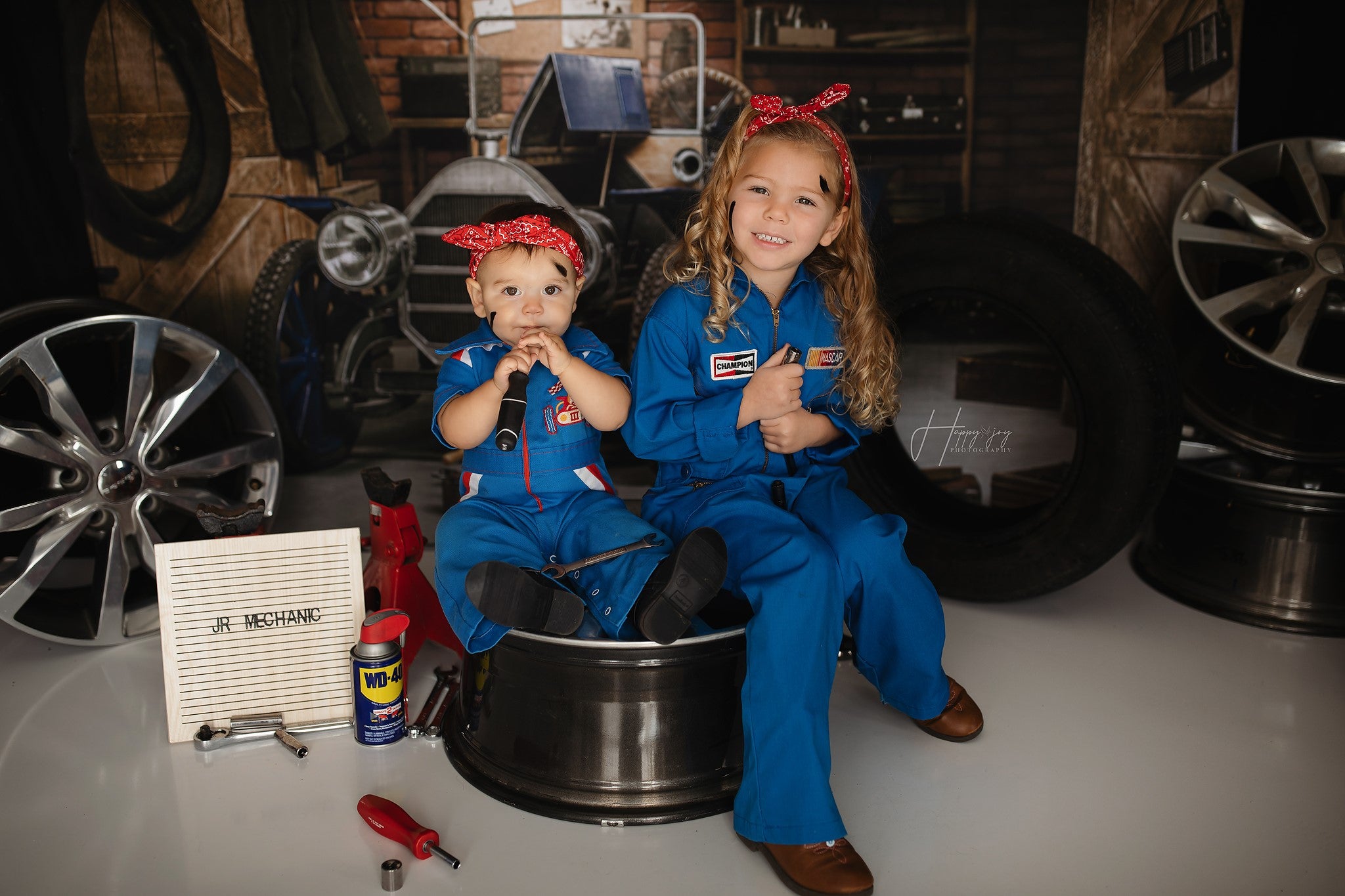Kate Father's Day Garage Car Workshop Backdrop for Boy Photography -UK