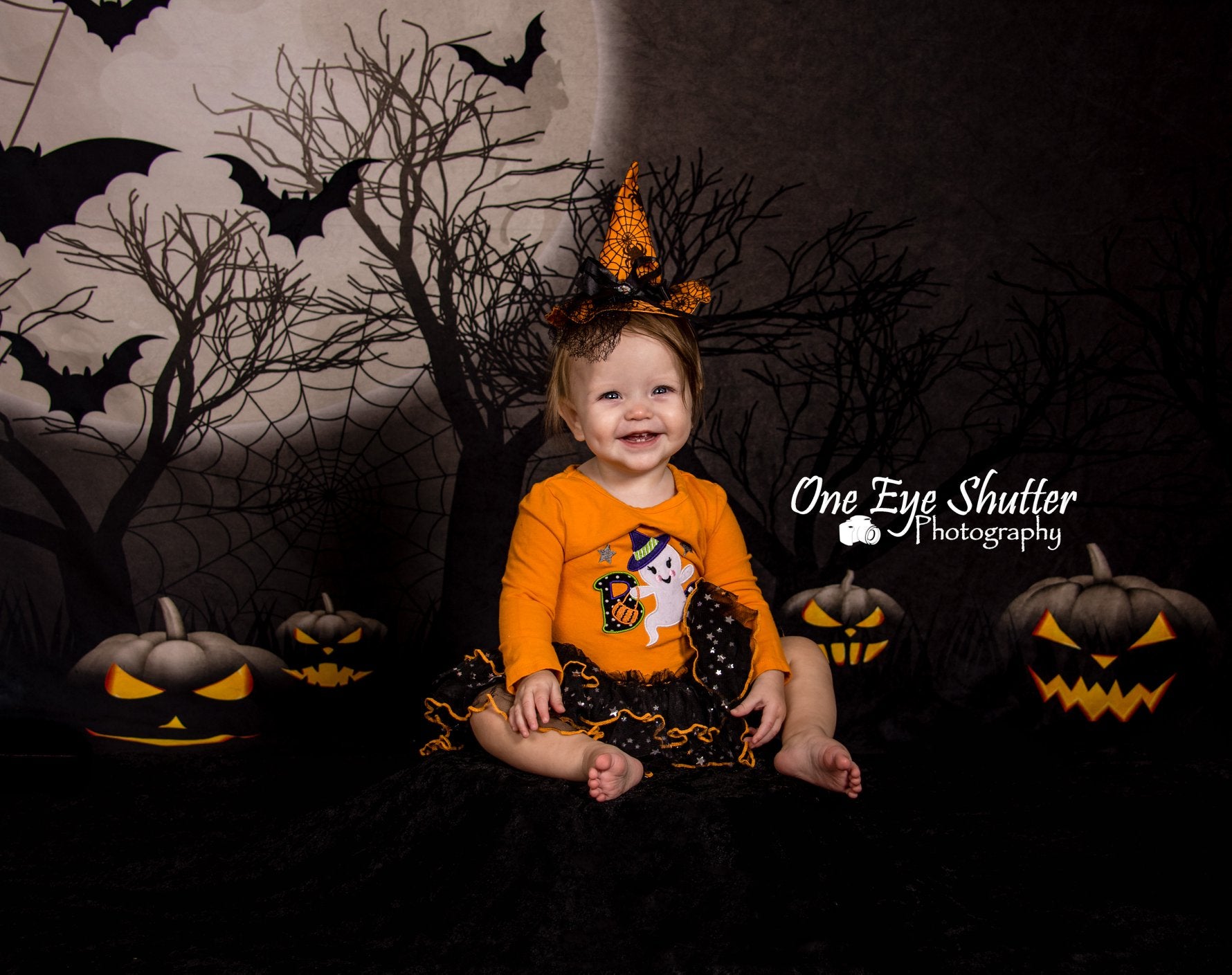 Kate Halloween Bats Pumpkin Backdrops For Photography -UK