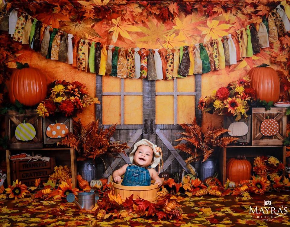 Kate Autumn Harvest Thanksgiving Backdrop -UK
