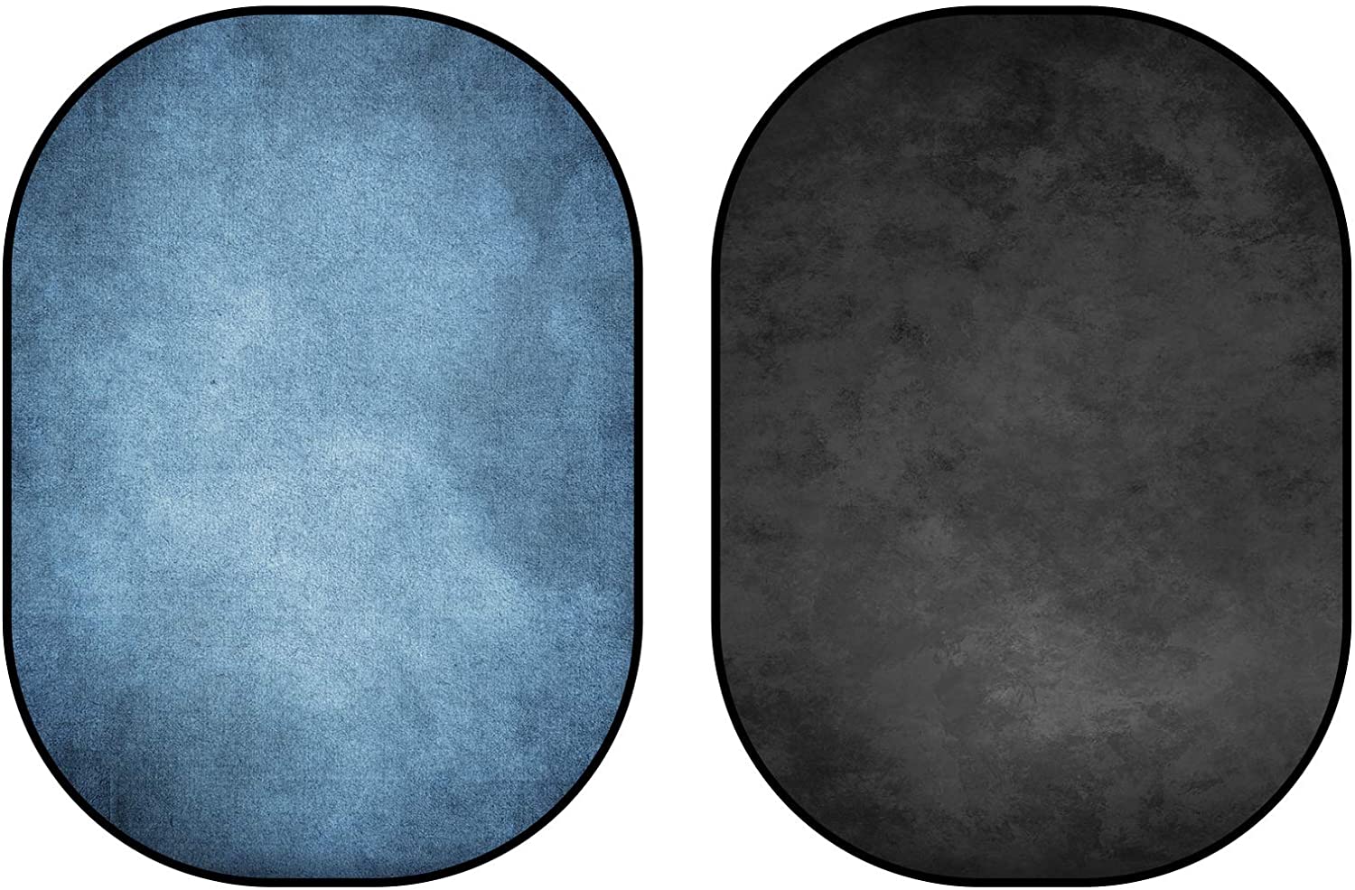 Kate Abstract Black/ Blue Texture Collapsible Backdrop Photography 5X6.5ft(1.5x2m) -UK