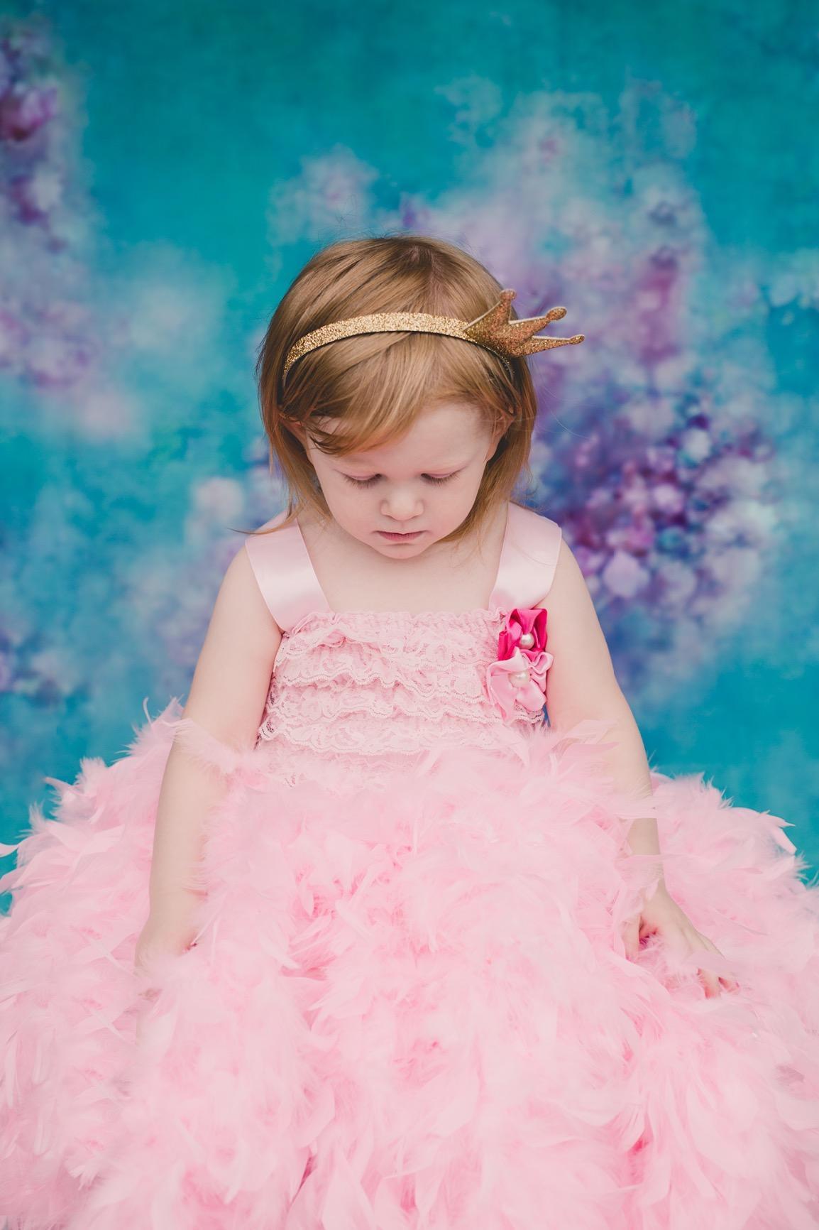 Kate Children Blue With Purple Flowers Backdrop - Kate backdrops UK