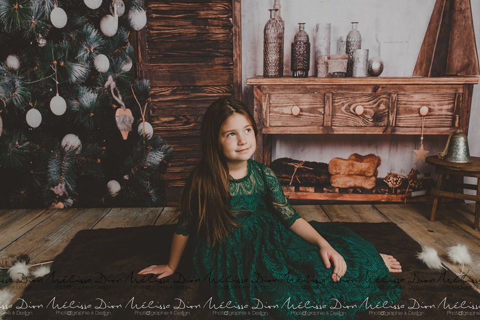 Kate Christmas Tree Wooden Furniture Backdrops for Photography -UK
